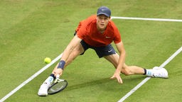 Jannik Sinner beim ATP-Turnier in Halle