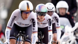 Team Deutschland mit Franziska Koch, Antonia Niedermaier und Liane Lippert