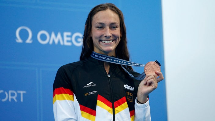Nicole Maier hat die Bronzemedaille in 200 Meter Freestyle gewonnen