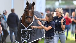 Dressurreiterin Ingrid Klimke mit ihrem Pferd Hale Bob beim CHIO 2023.
