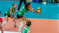 Mikala Mogensen (am Ball) vom USC Münster.