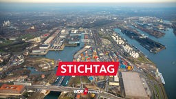 Luftaufnahme des Duisburger Hafens 