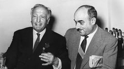 Artur Brauner in den 1950er-Jahren neben Hans Albers