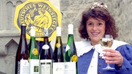 Saale-Unstrut-Weinkönigin mit Weinsiegel, 1994