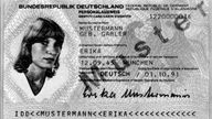 Personalausweis-Muster mit Bild "Erika Mustermann"     