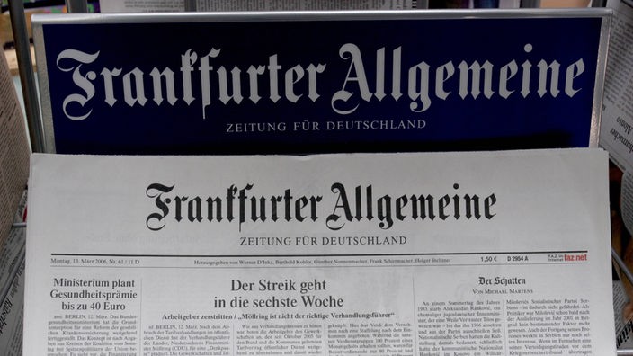 Titelblatt der Frankfurter Allgemeinen Zeitung vom 13. März 2006