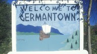 Schild "Welcome to GERMANTOWN" in Philadelphia, USA