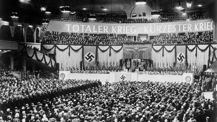 Sportpalast-Rede von Reichspropaganda-Minister Joseph Goebbels zum "totalen Krieg" am 18.02.1943