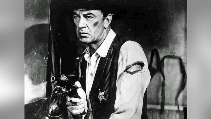 Gary Cooper als Sheriff Will Kane in "High Noon", Szenenfoto