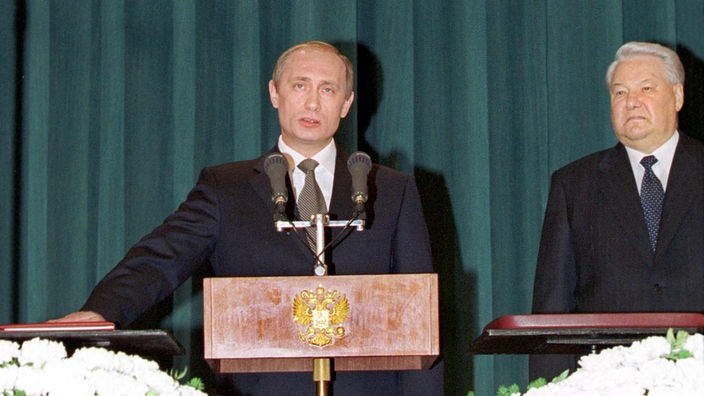 Amtseinführung von Präsident Putin im Beisein von Boris Jelzin
