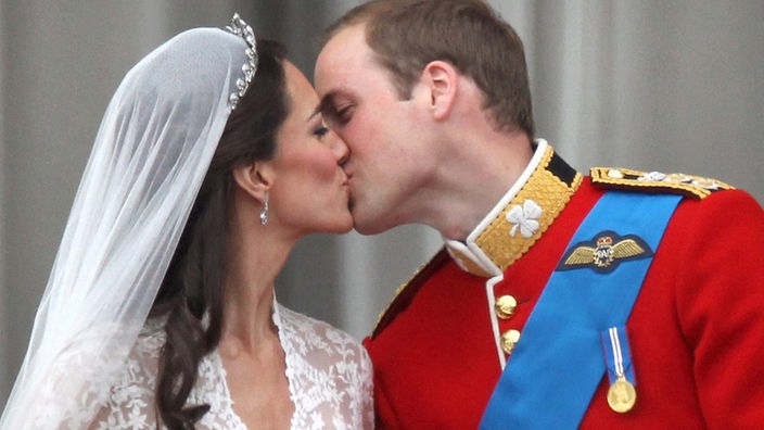 Hochzeitskuss von Prinz William und Kate