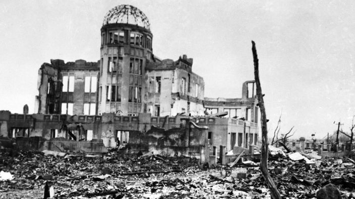 Zerstörtes Hiroshima nach dem US-Atombomben-Abwurf am 6. August 1945