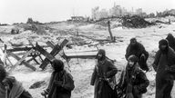 Deutsche Soldaten in Stalingrad nach der Kapitulation 1943