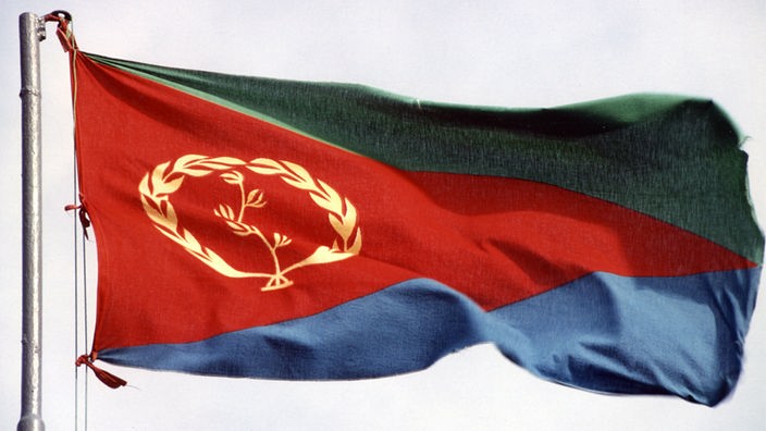 Die Nationalflagge von Eritrea