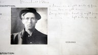 Joe Hill, Aufnahme aus dem Verhaftungsprotokoll vom 14.Januar 1914