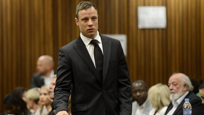Oscar Pistorius im Gerichtssaal (Aufnahme vom 21.10.2014)