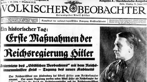 Titelseite des "Völkischen Beobachters" vom 31. Januar 1933