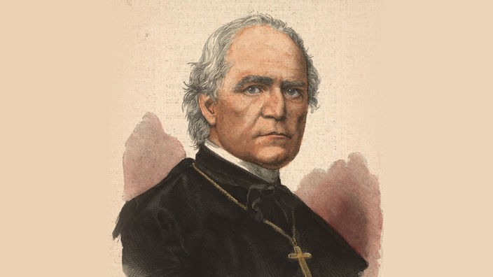 Wilhelm Emmannuel von Ketteler, Erzbischof von Mainz (Holzstich aus dem 19. Jahrhundert)