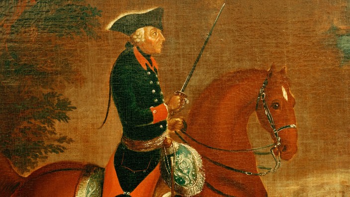 Friedrich II., König von Preußen, zu Pferd