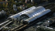 Dresdner Hauptbahnhof mit teflonbeschichteter Dachkonstruktion