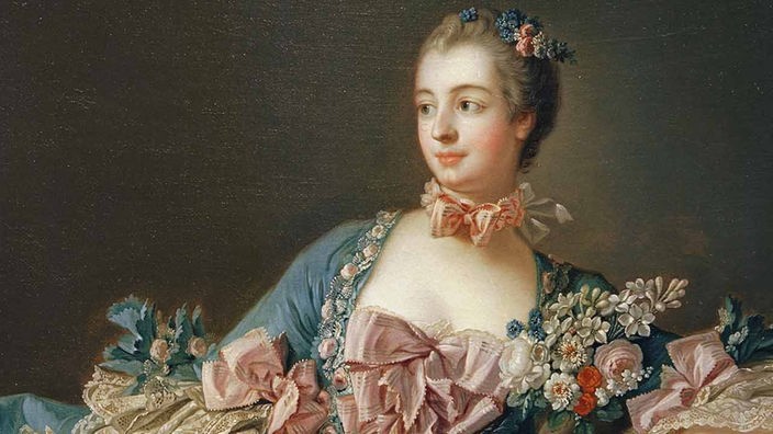 Jeanne-Antoinette Poisson, genannt Madame Pompadour (1721-1764)  in einem Gemälde von Francois Boucher