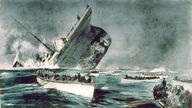 HANDZEICHNUNG Der Untergang der Titanic