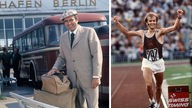 DDR-Reporter Heinz Florian Oertel, Marathonläufer Waldemar Cierpinski             