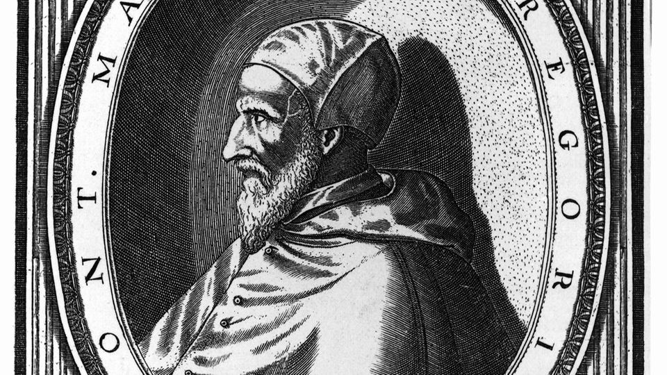 Papst Gregor XIII. (Kupferstich von F. Hulsius) 