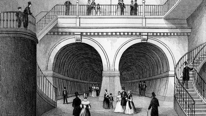 Grundsteinlegung Themse-Tunnel