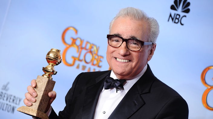 Martin Scorsese 2012 mit dem Golden Globe Award