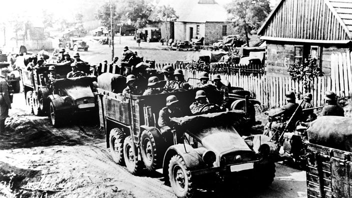 Vormarsch einer deutschen Division in Polen im September 1939
