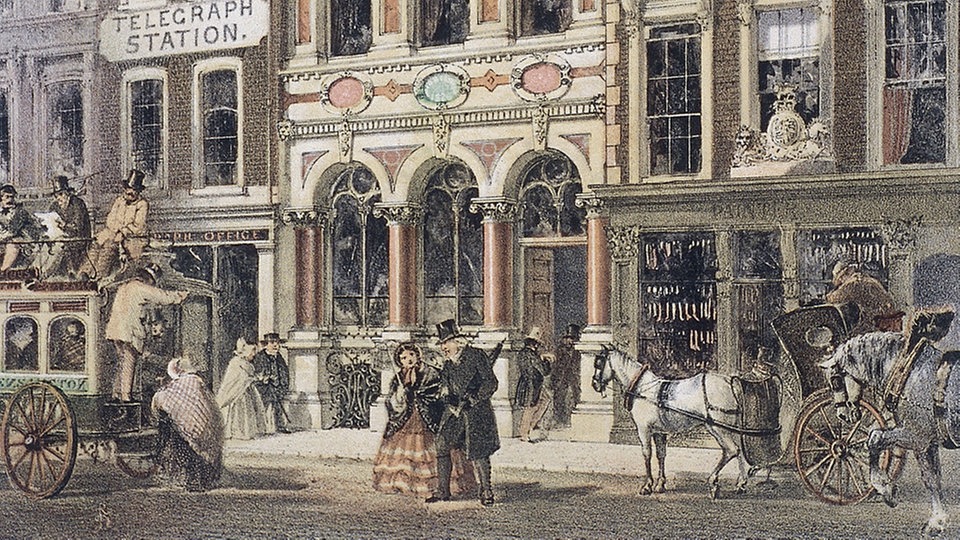 Versicherungsbüros in Londons Fleet Street (1861)