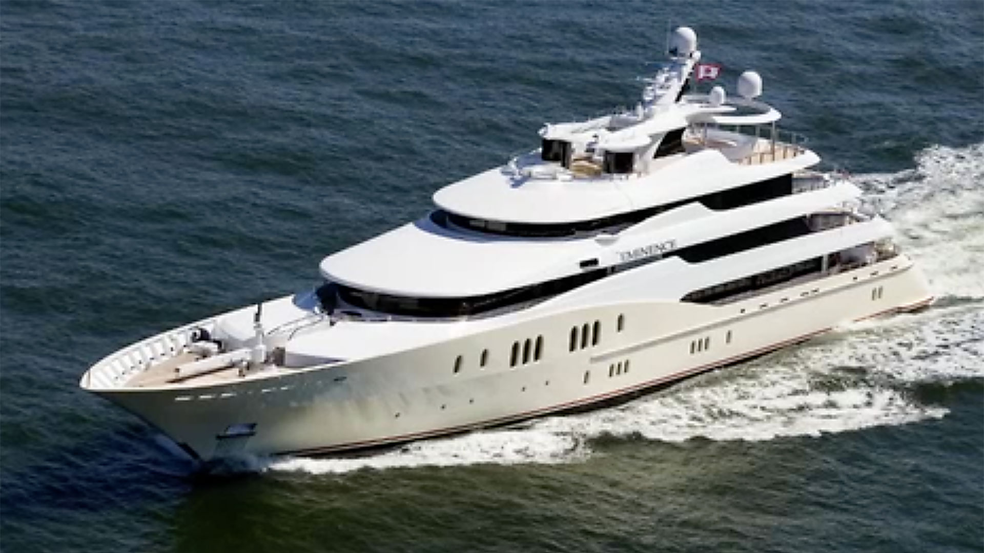 Luxus-Yacht von oben