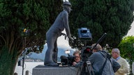 Dreh am Adenauer-Denkmal in Cadenabbia am Comer See