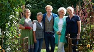 vier Hobbygärtnerinnen und Florist Björn Kroner