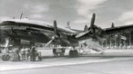 Super Constellation am Flughafen Frankfurt in den 1950er Jahren