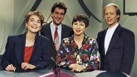 Aktuelle Stunde 1991: Anke Plättner, Rüdiger Oppers, Sabine Scholt und Tom Buhrow