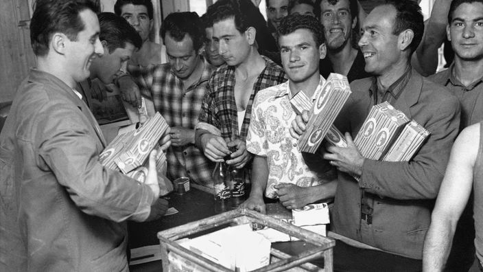 Italiener beim Einkauf 1961