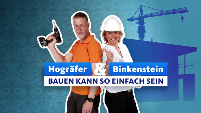 Das bild zeigt den Handwerker Ulf Hogräfer und die Bauingenieurin Sabine Binkenstein.