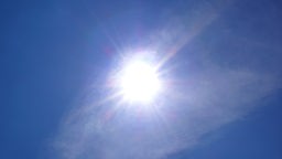 UV-Schutzkleidung: Sommersonne und blauer Himmel.