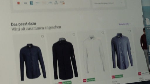Ein Online-Shop, der Hemden anbietet