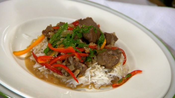 Zwiebel-Thai-Curry vom Hirsch