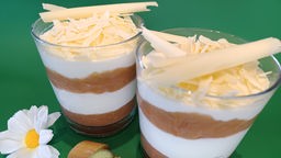 Rhabarber-Mascarpone-Dessert in Gläsern