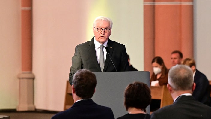 Frank-Walter Steinmeier bei Gedenkfeier des Landes NRW für die Opfer der Flutkatastrophe