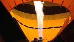 Gasflamme in Heißluftballon