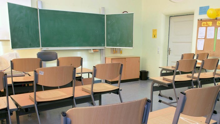 Ein leerer Klassenraum