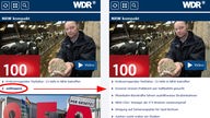 Screenshot einer WDR.de-Seite