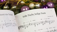 Musiknoten zu dem Weihnachtslied «Stille Nacht, heilige Nacht»