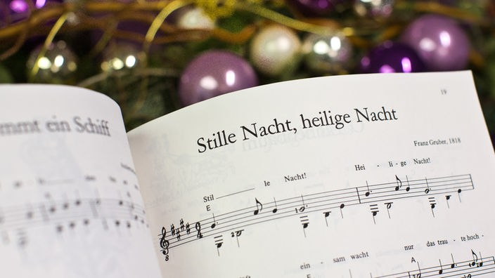 Musiknoten zu dem Weihnachtslied «Stille Nacht, heilige Nacht»
