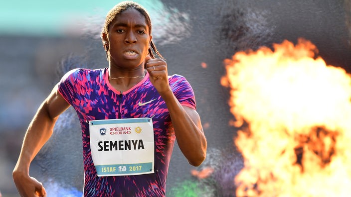 Die Sprinterin Caster Semenya im Lauf.